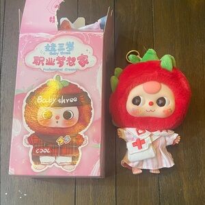 New confirmed rare bb3 Red Strawberry Plush Doll